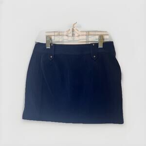 Express Women’s Blue Stretch Cargo Mini Skirt Size 0 Utility Style Cotton